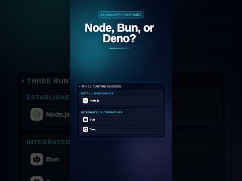 JavaScript Tooling Explained: Node.js, Bun, Deno, and Builds #JavaScript #NodeJS #Bun #Deno